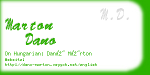 marton dano business card